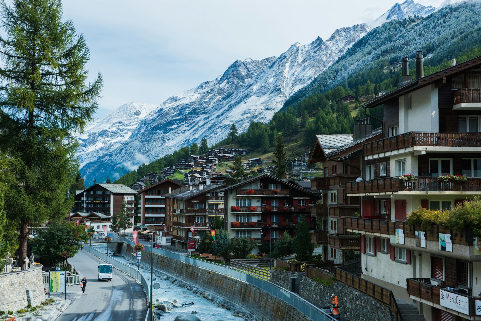 Zermatt village with the Matterhorn in the background